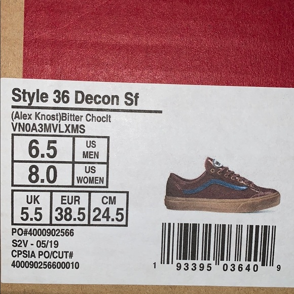 Vans Alex Knost Style 36 Decon Sf US W 8 US M 6.5 - Picture 7 of 7